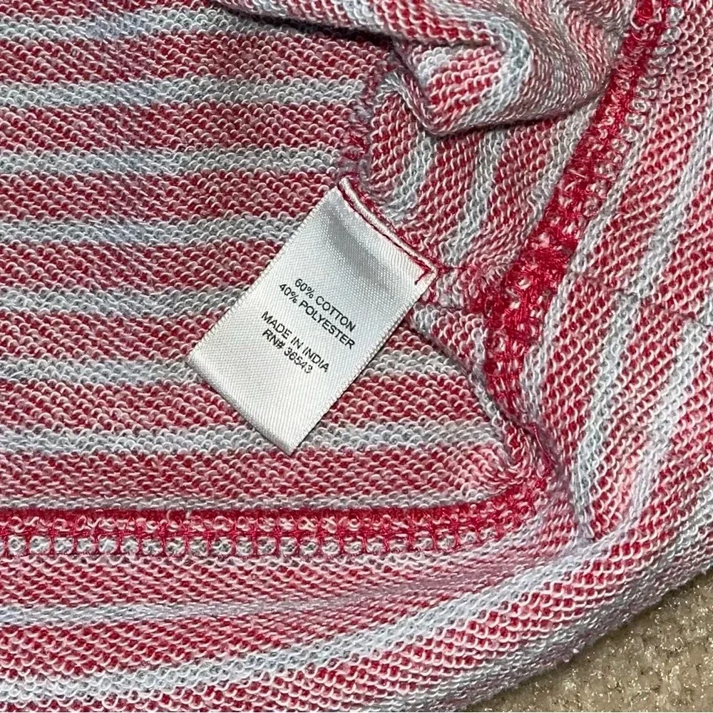 G.H. Bass Women’s Gray & Red Striped Sweatshirt - Size S - EUC - Cotton Blend